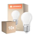 Multipack 10x Ledvance Classic LED E27 Pear Frosted 3.4W 470lm - 827 Extra Warm White | Dimmable - Replaces 40W