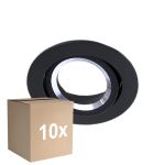 Multipack 10x Noxion Recessed Spot Drome MR16 Tiltable Black | Cutout 69mm - GU10 Socket